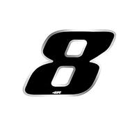 Quattroerre Racing Number 8 Anodized Small, Black