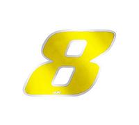 Quattroerre Racing Number 8 Anodized Small, Yellow