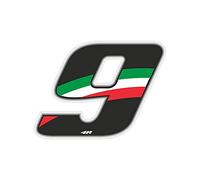 Quattroerre Racing Number 9 Anodized Mini, Flag