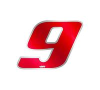Quattroerre Racing Number 9 Anodized Mini, Red