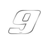 Quattroerre Racing Number 9 Anodized Mini, White