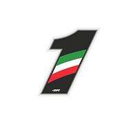 Quattroerre Racing Number Flag 1 Mini, 3 x 2.5 cm