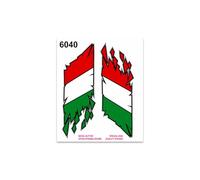 Quattroerre Sticker Italy Flag Teared Up, 10 x 12 cm