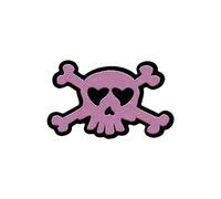 Quattroerre Sticker Patch Cute Skull for Fabrics, 5.1 x 8.2 cm