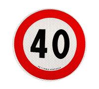 Quattroerre Sticker Speed Limit 40 km/h EU, Approved