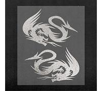 Quattroerre Supershaped Die-Cut Dragons for Car, Silver, 10 x 12 cm