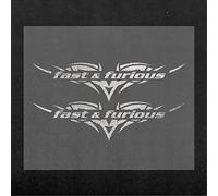 Quattroerre Supershaped Die-Cut Fast and Furious for Car, Silver, 14 x 16 cm