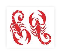 Quattroerre Supershaped Die-Cut Scorpions for Car, Red, 14 x 16 cm