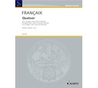 Quatuor: for English horn, violin, viola and violoncello. cor anglais, violin, viola and cello. Partition d'étude.