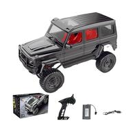 Quavva 1/12 4WD RC Crawler MN86 MN86S for 14+ Adults 2.4GHz Doors Hood Open LED Lights 390 Motor Off-Road RTR Model Black(Black)