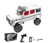 Quavva 1/12 4WD RC Crawler MN86 MN86S for 14+ Adults 2.4GHz Doors Hood Open LED Lights 390 Motor Off-Road RTR Model Black(White)