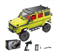 Quavva 1/12 4WD RC Crawler MN86 MN86S for 14+ Adults 2.4GHz Doors Hood Open LED Lights 390 Motor Off-Road RTR Model Black(Green PRO)