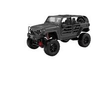 Quavva 【1/12 Scale】 MN128 RC Crawler 4WD Off-Road, 2.4GHz Proportional Control, Opening Doors, Full Lighting, 45° Climbing, 20kg Towing, High Torque, for Adults Hobby(MN-128 black)