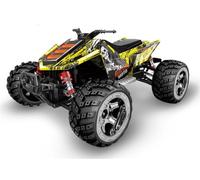 Quavva 1/16 Scale 4WD RC Monster Truck, High Speed 37MPH, 550 Powerful Motor, All-Metal Transmission, 2.4GHz RC, Off-Road All Terrain Vehicle, Water Resistant with Rechargeable Battery(169YELLOW)
