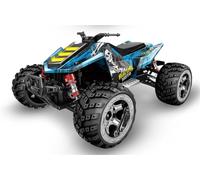 Quavva 1/16 Scale 4WD RC Monster Truck, High Speed 37MPH, 550 Powerful Motor, All-Metal Transmission, 2.4GHz RC, Off-Road All Terrain Vehicle, Water Resistant with Rechargeable Battery(169BLUE)