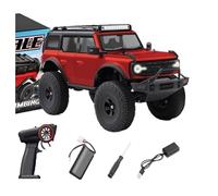 Quavva 1:18 4WD Off-Road Climbing RC Car 2.4GHz Mechanical Gear Shift High Low Speed Full Light System Cruise Control(RTR-Red)