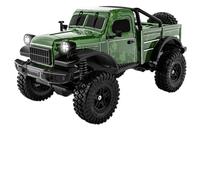 Quavva 1:18 Scale RC Simulation Climbing Car, 2.4G 4WD Off-Road Truck with High Chassis & Big Tires, 3-Speed Adjustable Low-Speed Crawler, Metal Frame Structure(Green)