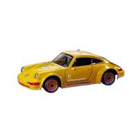 Quavva 1/43 Scale Alloy RC Drift Car, Fully Proportional, 2.4GHz 4WD, Opening Doors, 7-Color LED, Dalai Lama Stabilizer, 18km/h High Speed, Perfect for Tabletop Art, Adult Collection, Gift(WHITE)