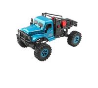 Quavva 184020 1:18 4WD RC Crawler with Door Bridge Design, Full Axle Bearings, Dual Speed, 3-Point LED Lighting, 2.4G, 60m, 130 Motor,Impact-Resistant PVC(184020 1Battery Blue)