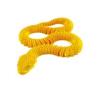 Quavva 3D Printed Viper Snake Articulated Jointed Flexible 30cm 45cm 60cm Desk Fidget Toy Stress Relief Office Decoration Reptile Model Collectible Multi-Color (Green, 30cm)(Gold-30CM)