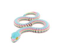 Quavva 3D Printed Viper Snake Articulated Jointed Flexible 30cm 45cm 60cm Desk Fidget Toy Stress Relief Office Decoration Reptile Model Collectible Multi-Color (Green, 30cm)(Candy-45CM)