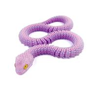 Quavva 3D Printed Viper Snake Articulated Jointed Flexible 30cm 45cm 60cm Desk Fidget Toy Stress Relief Office Decoration Reptile Model Collectible Multi-Color (Green, 30cm)(Purple-60CM)