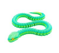 Quavva 3D Printed Viper Snake Articulated Jointed Flexible 30cm 45cm 60cm Desk Fidget Toy Stress Relief Office Decoration Reptile Model Collectible Multi-Color (Green, 30cm)(Green a-30CM)