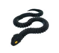 Quavva 3D Printed Viper Snake Articulated Jointed Flexible 30cm 45cm 60cm Desk Fidget Toy Stress Relief Office Decoration Reptile Model Collectible Multi-Color (Green, 30cm)(Black-60CM)