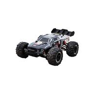 Quavva 8810 1/10 Scale 4WD Brushless RC Off-Road Car, 50km/h, 2847 Brushless Motor, All-Metal Drive Train, Water Resistant, 2.4GHz Remote, 3-Speed, Wheelie, LED Light(Grey,LongRun)