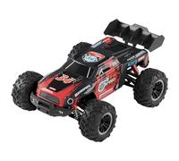 Quavva 8810 1/10 Scale 4WD Brushless RC Off-Road Car, 50km/h, 2847 Brushless Motor, All-Metal Drive Train, Water Resistant, 2.4GHz Remote, 3-Speed, Wheelie, LED Light(Red,Standard)