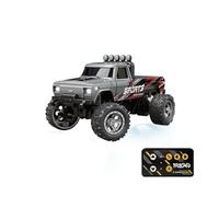 Quavva HG754A 1/64 Scale Mini RC Crawler with Alloy Body, 3-Speed Control, 2.4GHz, Lightweight Anti-Vibration Design, Type-C Rechargeable Battery(Gray-1)