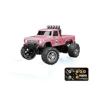 Quavva HG754A 1/64 Scale Mini RC Crawler with Alloy Body, 3-Speed Control, 2.4GHz, Lightweight Anti-Vibration Design, Type-C Rechargeable Battery(Pink-1)