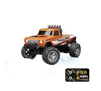 Quavva HG754A 1/64 Scale Mini RC Crawler with Alloy Body, 3-Speed Control, 2.4GHz, Lightweight Anti-Vibration Design, Type-C Rechargeable Battery(Orange-1)