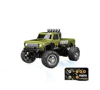 Quavva HG754A 1/64 Scale Mini RC Crawler with Alloy Body, 3-Speed Control, 2.4GHz, Lightweight Anti-Vibration Design, Type-C Rechargeable Battery(Green-1)