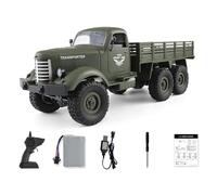 Quavva Nitkeep 1/18 Military Jeep RC Vehicle 4WD, Metal Chassis, 2-Speed Transmission, Independent Suspension, 2.4GHz Remote Control, Off-Road Crawler, for Adults Hobbyists 14+ (Army Blue)