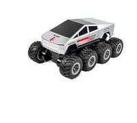 Quavva Nitkeep 8-Wheel Drive Amphibious RC Cyber Truck, 2.4GHz Waterproof Remote, 360° Rotation, Modular Battery, All-Terrain Off-Road Vehicle Gift of Teens & Adults(Silver)