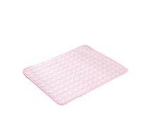Quavva Pet Cooling Mat - Self Cooling Gel-Free Pad for Dogs & Cats, Summer Heat Relief Bed Mat with Cool-Touch Surface, Multiple Sizes(Pink,M(62 * 50cm) 7.5kg)