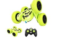 Quavva Q176 Stunt Remote Control Car, 2.4G Dual-Sided Driving, 360° Rotation, 4 Lighting Modes, All-Terrain Performance - Red(Green)