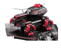 Quavva Remote Control Stunt Tank with Water Bullets, 2.4Ghz Gesture Sensing & RC Car, 360° Rotation, 6WD Climber, 35 Mins Play for Kids Adults (Green, 6-Wheel)(4whells red 2control,2B)