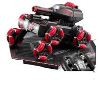 Quavva Remote Control Stunt Tank with Water Bullets, 2.4Ghz Gesture Sensing & RC Car, 360° Rotation, 6WD Climber, 35 Mins Play for Kids Adults (Green, 6-Wheel)(6whells red 2control,2B)