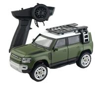 Quavva SG-2402 1:24 Scale Alloy 4WD Rock Crawler 2.4GHz Full Proportional Detachable Remote Control LED Linkage Lights Off-Road RC Vehicle(Green 1b)