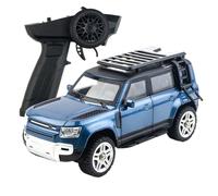 Quavva SG-2402 1:24 Scale Alloy 4WD Rock Crawler 2.4GHz Full Proportional Detachable Remote Control LED Linkage Lights Off-Road RC Vehicle(Blue 1b)