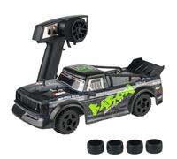 Quavva SG-2411 1:24 2WD Full Proportional High Speed RC Car 20km/h 2.4GHz ESP Gyro Drift Capable Rally Vehicle with LED Lights(Green standard)