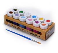 Acrylic Painting Set - Contains 12x18ml bottles of coloured paints QUAY Products