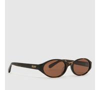 Quay Aura Points Sunglasses in Brown & Black, Size: 55 UK 55