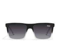 Quay (AUS) Brand Sunglasses Let It Run Clear to Black Frame with Polarized Lens Mens Rectangle Wrap Sports Shape