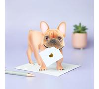 Quay side cards - Special Delivery 3D Greetings Card - Dog - French Bulldog (Frenchie)