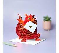 Quay side cards - Special Delivery 3D Greetings Card - Fantasy - Dragon (Flame)