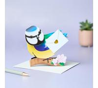 Quay side cards - Special Delivery 3D Greetings Card - Wildlife - Bluetit