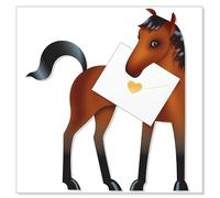 Quay side cards - Special Delivery 3D Greetings Card - Wildlife - Horse (Chestnut)